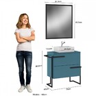 Armário De Banheiro Viso 3 Gavetas 100% Mdf Azul 512125 - Móv