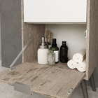 Armário De Banheiro Yan 2 Portas Com Espelho Canion Rustico -