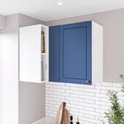 Armário De Canto Aéreo Pérola Yescasa Azul/branco