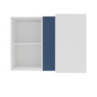 Armário De Canto Aéreo Pérola Yescasa Azul/branco