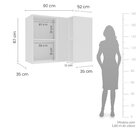 Armário De Canto Aéreo Pérola Yescasa Preto/branco