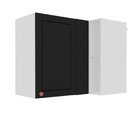 Armário De Canto Aéreo Pérola Yescasa Preto/branco