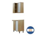 Armário De Canto Com Aéreo Para Cozinha Itália Cinamomo/off W