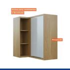 Armário De Canto Com Aéreo Para Cozinha Itália Cinamomo/off W