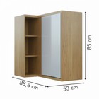 Armário De Canto Com Aéreo Para Cozinha Itália Cinamomo/off W