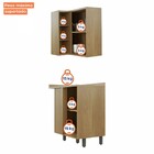 Armário De Canto Com Aéreo Para Cozinha Itália Cinamomo/off W