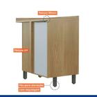 Armário De Canto Com Aéreo Para Cozinha Itália Cinamomo/off W