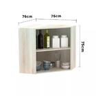 Armário De Canto Diagonal Luciane 2 Portas Lis - Legno Crema/