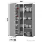 Armário De Canto Reto 1 Porta Com Vidro Belize C506