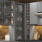 Armário De Canto Reto 1 Porta Com Vidro Belize C506