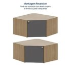 Armário De Canto Suspenso 40cm Módulo Frame Cabecasa Madeirao