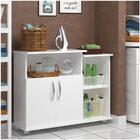 Armário De Chão 2 Portas Lavanderia Tampo Branco Balcão