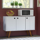 Armário De Châo Buffet Decorativa Branco Multiuso Grande Dura
