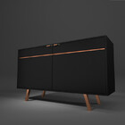 Armário De Châo Buffet Decorativa Preto Multiuso Quarto