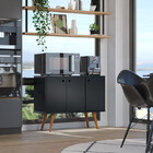 Armário De Châo Buffet Decorativa Preto P/ Todos Ambientes