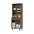 Armário De Cozinha 04 Portas 02 Gavetas Madeira Maçica Pinus