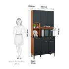 Armário De Cozinha 100% Mdf 6 Portas Com Espaço Para Forno/mi