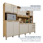 Armário De Cozinha 11 Portas 2 Gavetas Ágata Cinamomo/off Whi