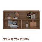 Armário De Cozinha 120cm Suspenso Carvalho Oak Off White Cora