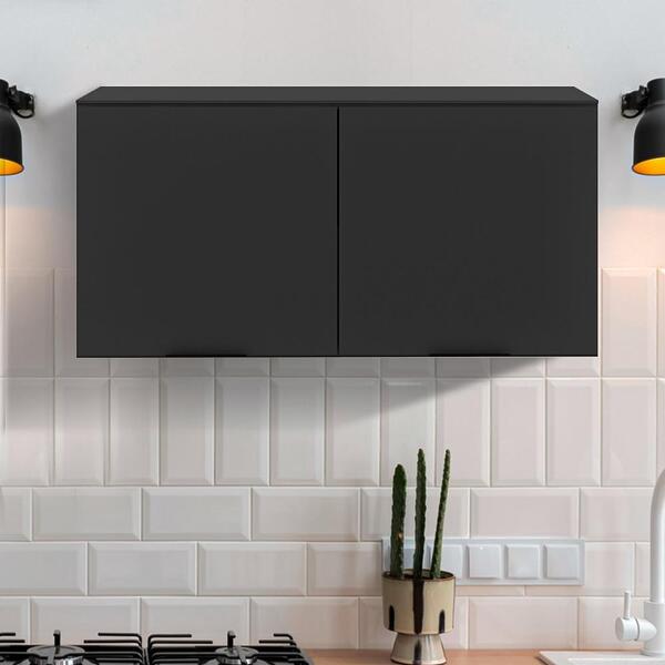 Armário De Cozinha 120cm Suspenso Grafite Cora Shop Jm