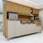 Armário De Cozinha 13 Portas 2 Gavetas Capitólio Cinamomo/off