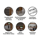 Armário De Cozinha 160cm 6 Portas 2 Gavetas Diana Luciane Móv