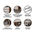 Armário De Cozinha 160cm 6 Portas 2 Gavetas Diana Luciane Móv