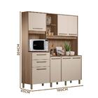 Armário De Cozinha 180cm X 204cm Montana Arenas Pérola Madine