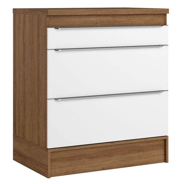 Armário De Cozinha 1 Porta 2 Gavetas Mel/branco Pa8111r - Del