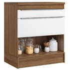 Armário De Cozinha 1 Porta 2 Gavetas Mel/branco Pa8111r - Del