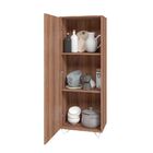 Armário De Cozinha 1 Porta 2 Prateleiras Castanho/metal Branc