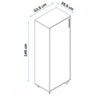 Armário De Cozinha 1 Porta 2 Prateleiras Castanho/metal Branc