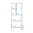 Armário De Cozinha 1 Porta 3 Prateleiras Branco/pinus Claro B