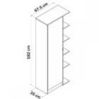 Armário De Cozinha 1 Porta 8 Prateleiras Branco - Pnr Móveis