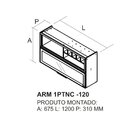 Armário De Cozinha 1 Porta Horizonal 120cm Vidro Reflecta E N