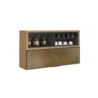 Armário De Cozinha 1 Porta Horizonal 120cm Vidro Reflecta E N