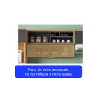 Armário De Cozinha 1 Porta Horizonal 120cm Vidro Reflecta E N