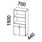 Armário De Cozinha 2 Portas 1 Gaveta Âmbar Branco / Freijó