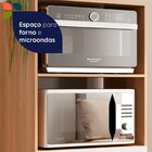 Armário De Cozinha 2 Portas 1 Gaveta Âmbar Branco / Freijó