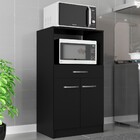 Armário De Cozinha 2 Portas 1 Gaveta Preto 101203 - Vbf Móveis