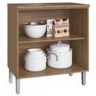 Armário De Cozinha 2 Portas 1 Prateleira 100% Mdf Wood/malbec