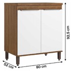 Armário De Cozinha 2 Portas 1 Prateleira Mel/branco Pa8101p -