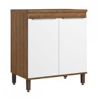 Armário De Cozinha 2 Portas 1 Prateleira Mel/branco Pa8101p -