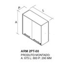 Armário De Cozinha 2 Portas 80cm Nápoles Itatiaia Cinamomo/gr