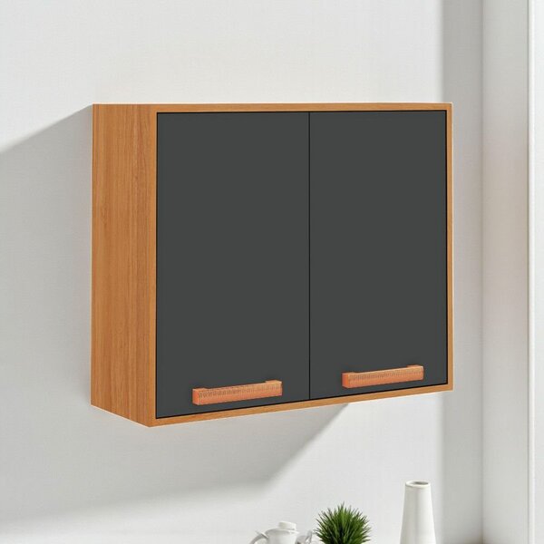 Armário De Cozinha 2 Portas 80cm Nápoles Itatiaia Cinamomo/gr