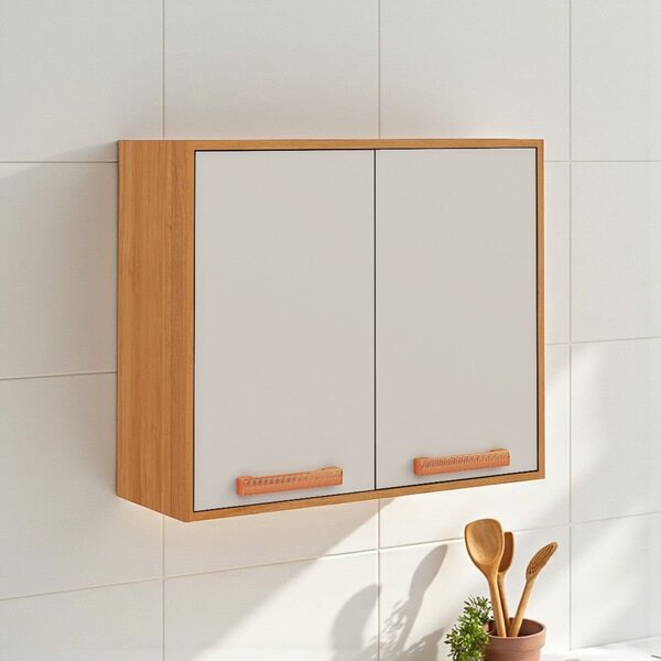 Armário De Cozinha 2 Portas 80cm Nápoles Itatiaia Cinamomo/of