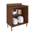 Armário De Cozinha 2 Portas Cacau/cristalo Co14200 - Decibal