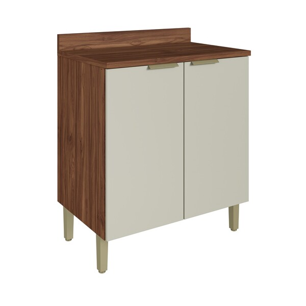 Armário De Cozinha 2 Portas Cacau/cristalo Co14200 - Decibal