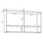 Armário De Cozinha 2 Portas De Correr Com Vidro Reflecta 1,20