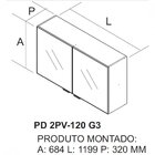 Armário De Cozinha 2 Portas De Vidro Gourmet G3 Itatiaia Noga
